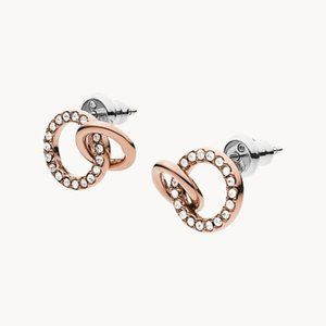 Rose Gold-Tone Stainless Steel Stud Earrings